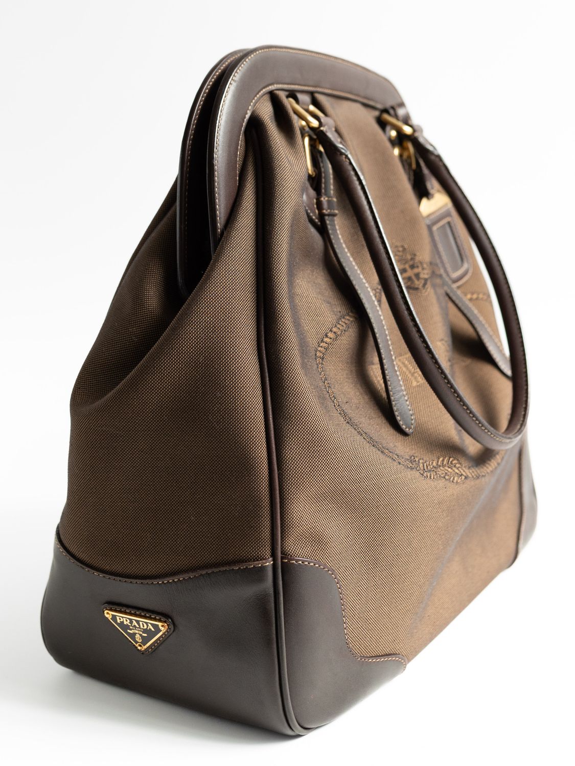 Prada Logo Jacquard Tote Bag