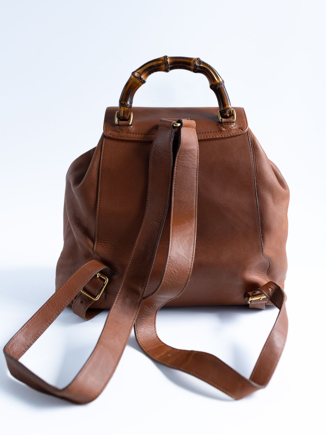 Gucci Bamboo Cognac Backpack