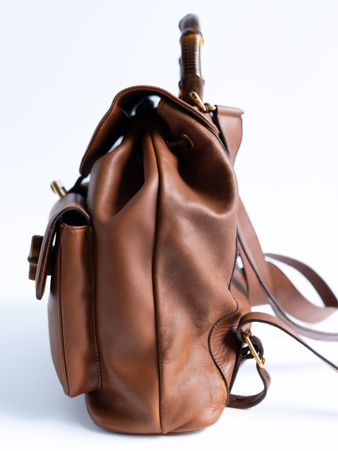 Gucci Bamboo Cognac Backpack