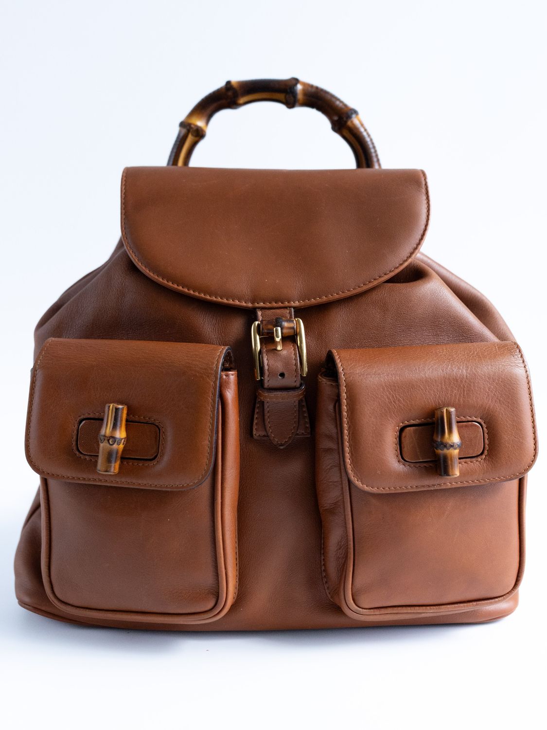 Gucci Bamboo Cognac Backpack