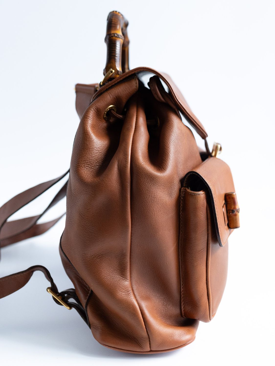 Gucci Bamboo Cognac Backpack