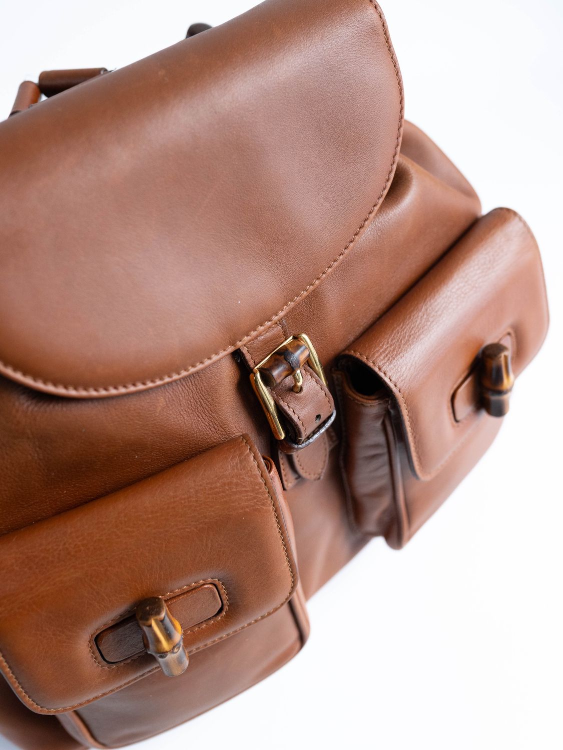 Gucci Bamboo Cognac Backpack