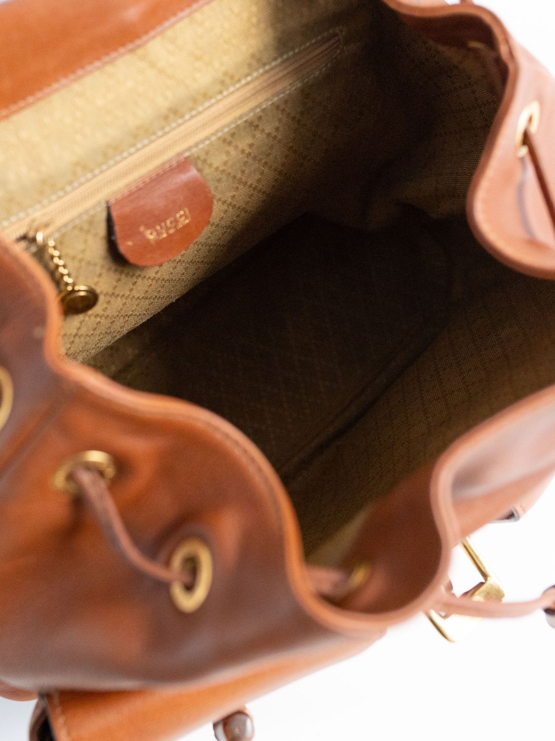 Gucci Bamboo Cognac Backpack