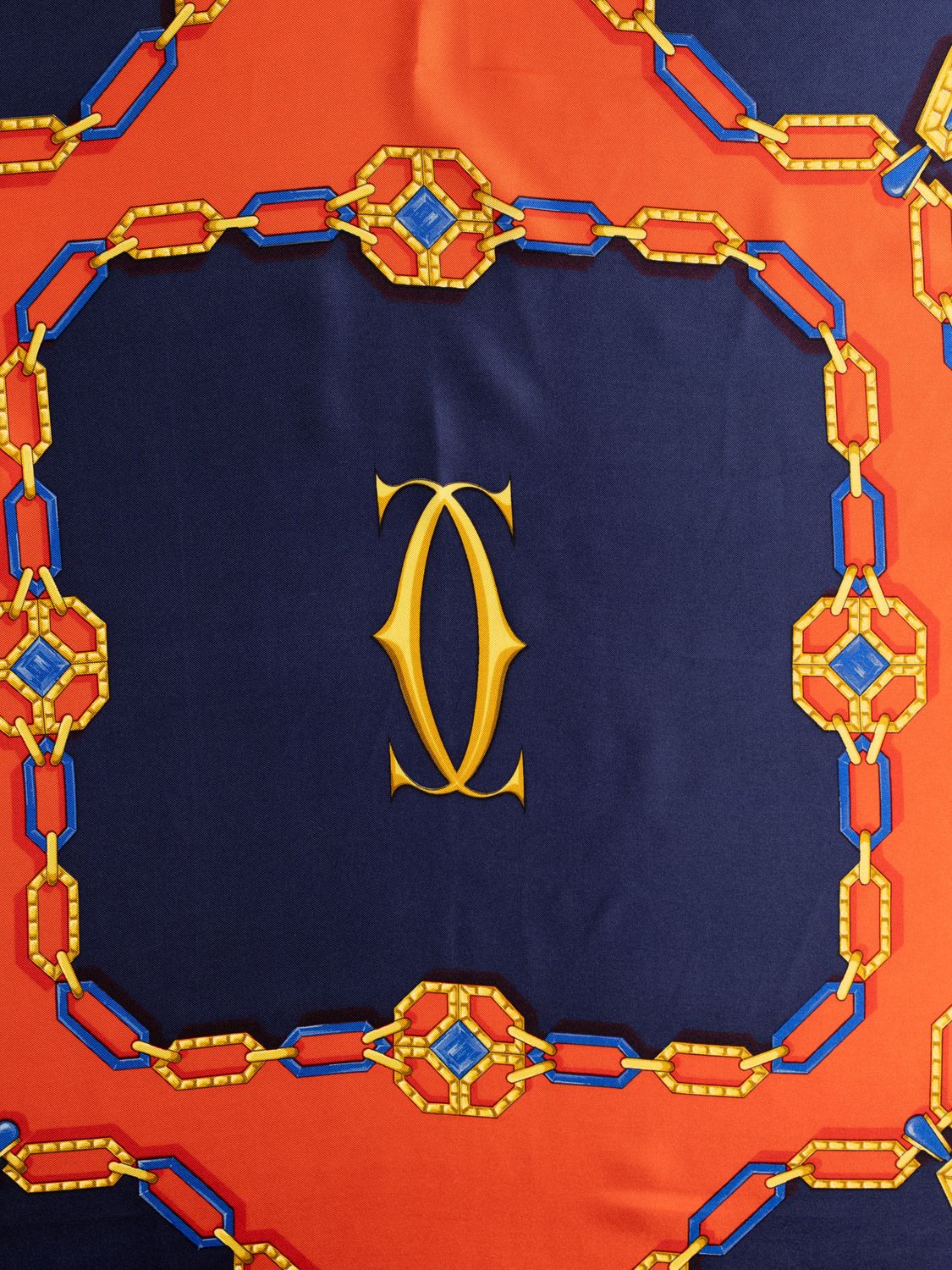 Cartier Chain Motif Silk Scarf