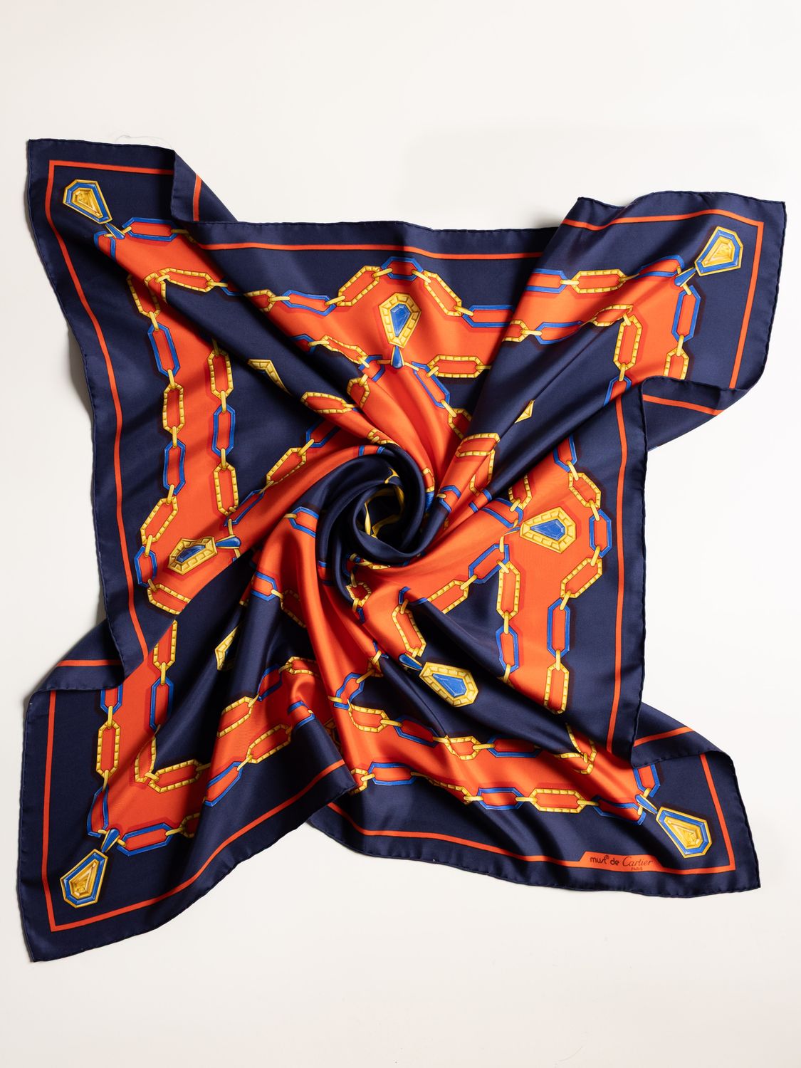 Cartier Chain Motif Silk Scarf