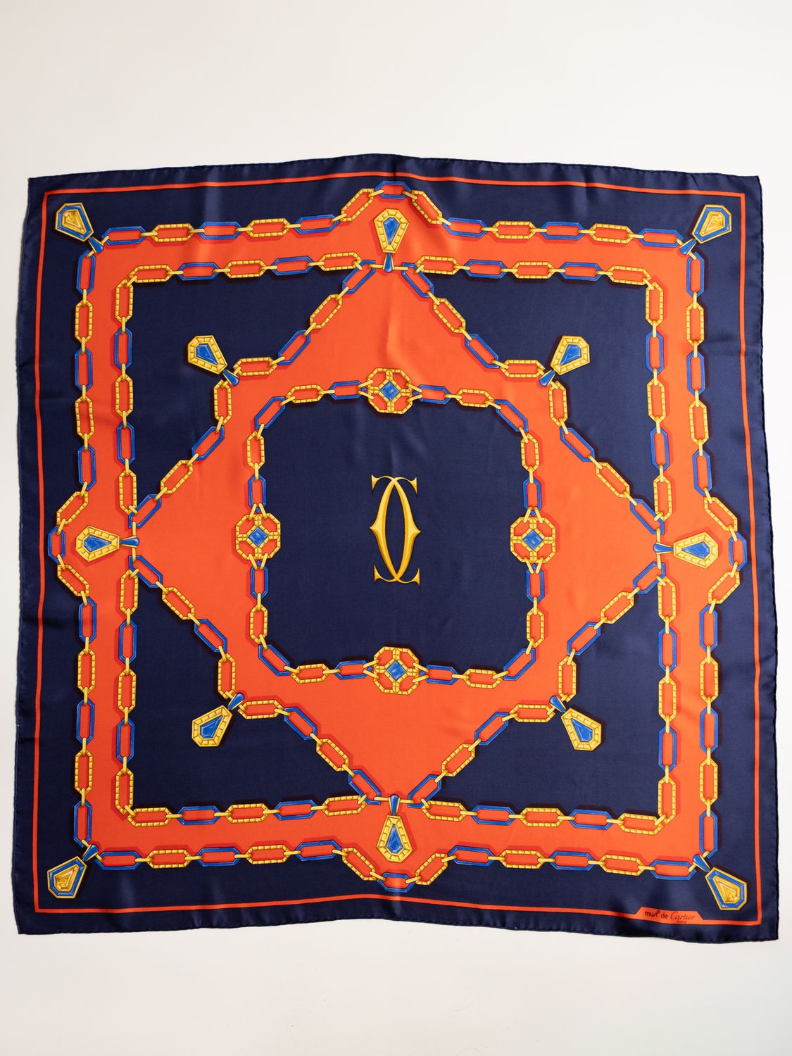 Cartier Chain Motif Silk Scarf