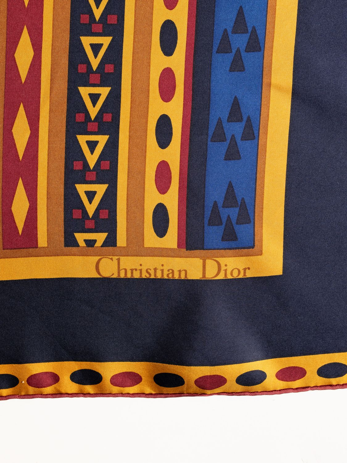 Christian Dior Geometric Silk Scarf
