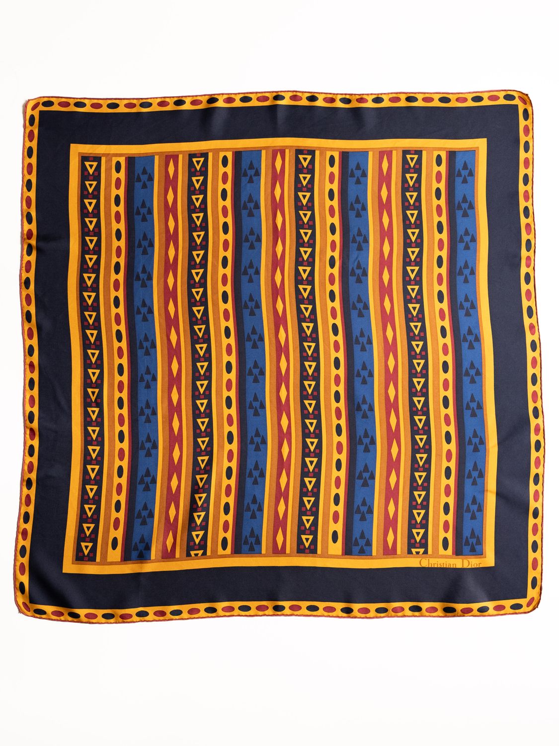 Christian Dior Geometric Silk Scarf