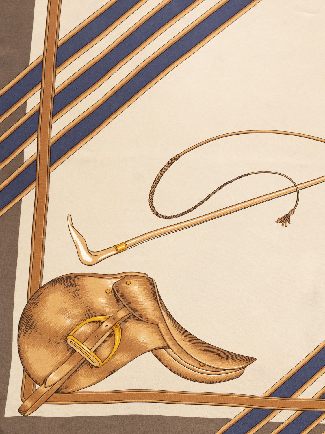 Celine Riding Cap &amp; Whip Silk Scarf