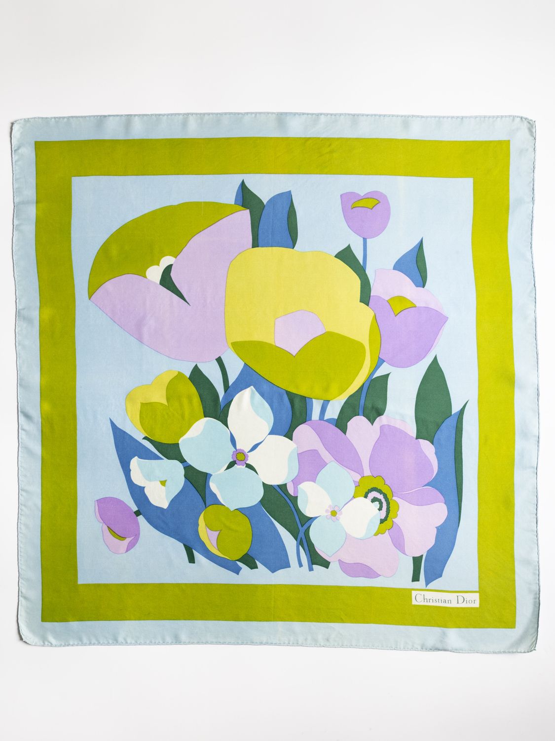 Christian Dior Mod Floral Silk Scarf