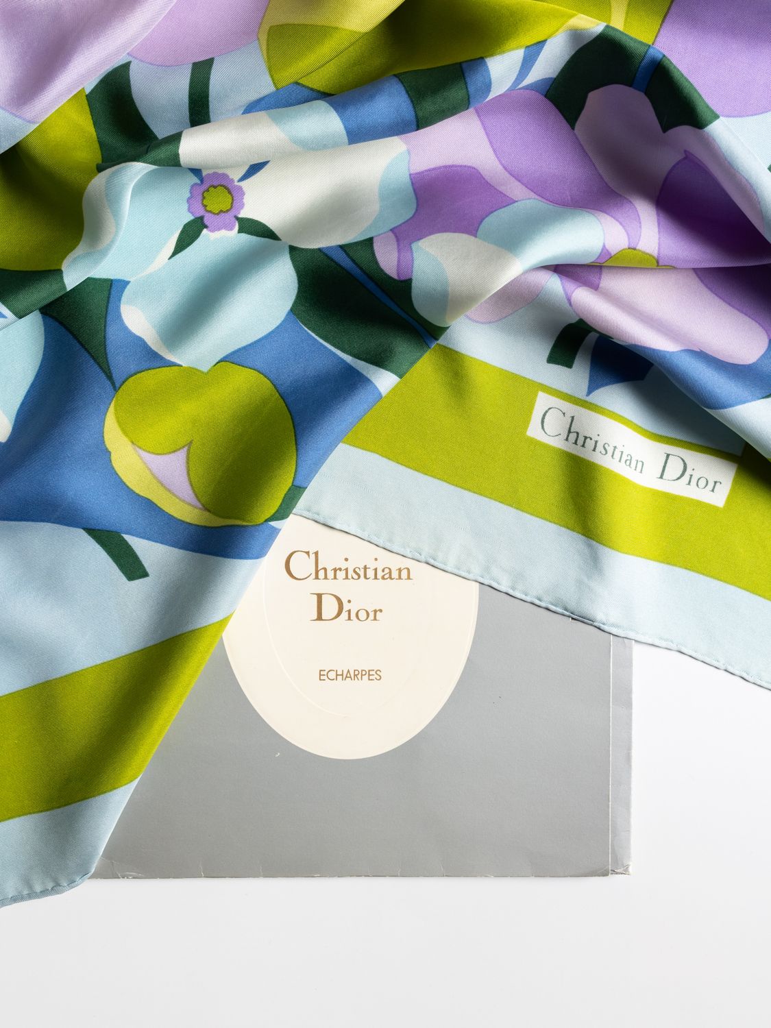 Christian Dior Mod Floral Silk Scarf