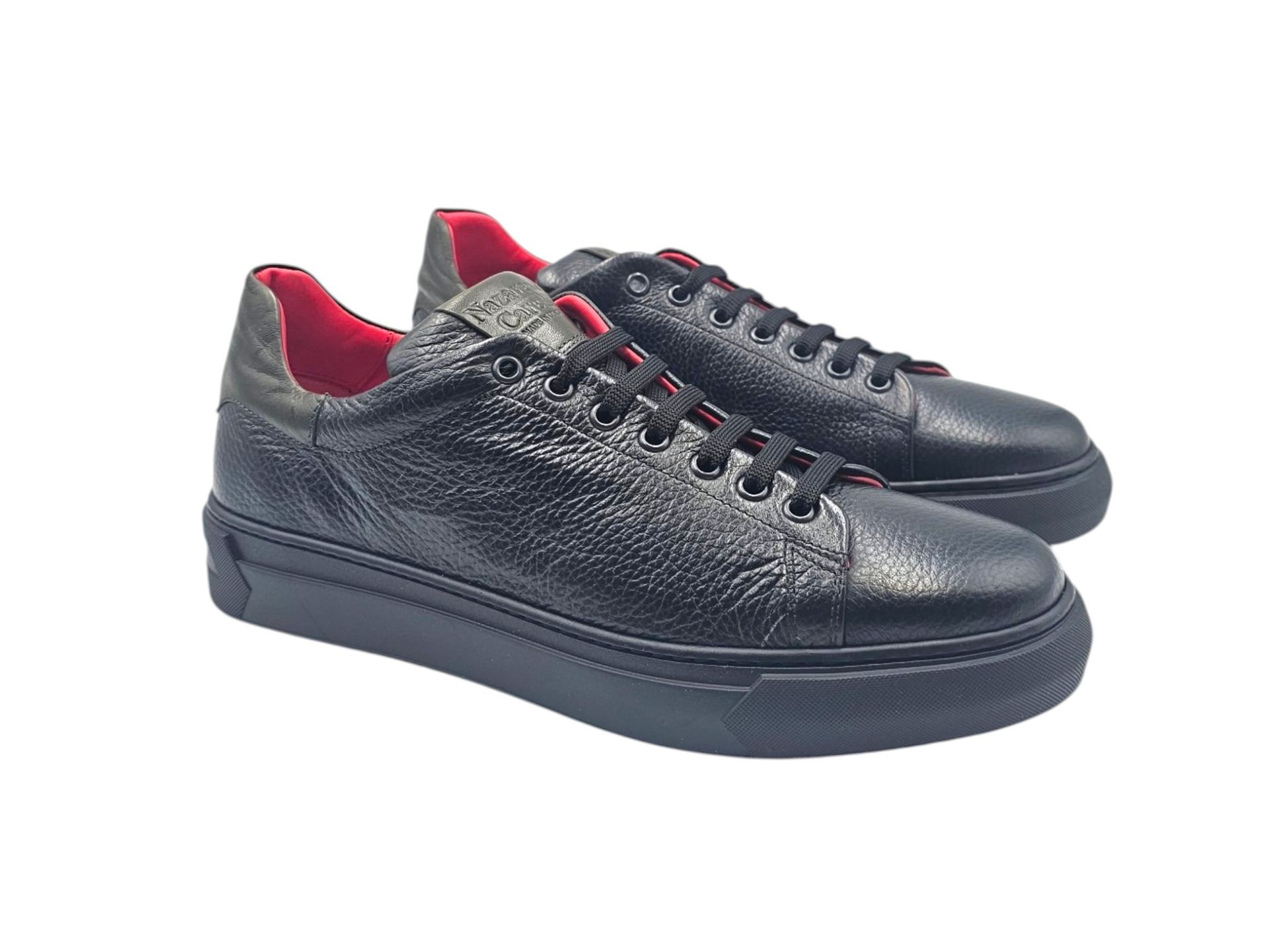 Nazareno Carelli Sneakers cuir noir