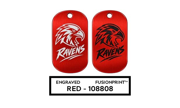 Red Aluminum Dog Tag-108808