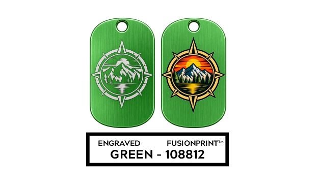 Green Aluminum Dog Tag-108812