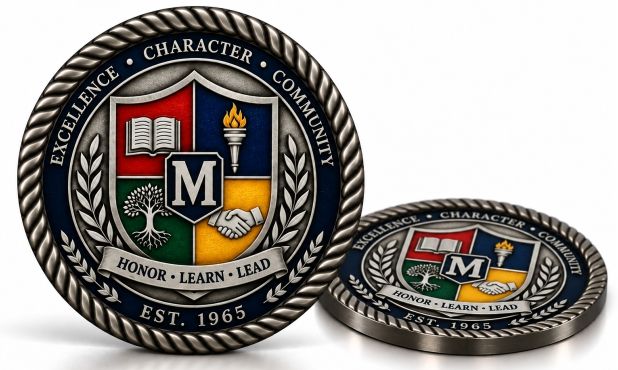Antique Silver Plated Challenge Coin – 1-3/4”-108673