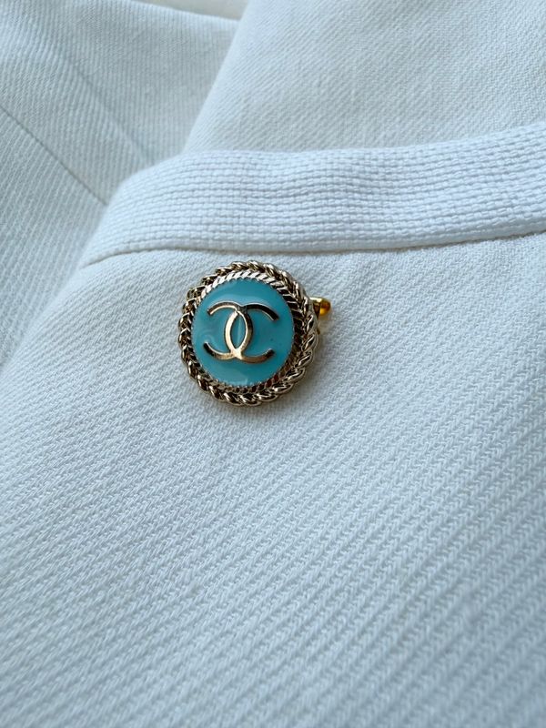 Turquoise small reworked brooch