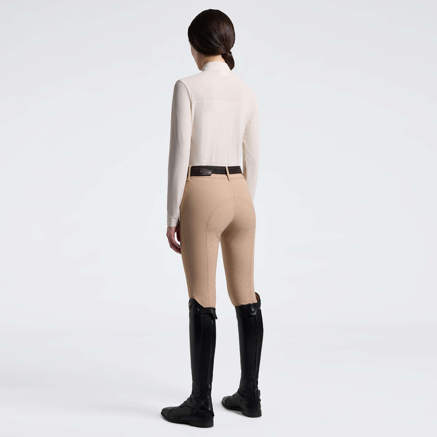 Polo d'entraînement à manches longues et perforations pour femme SS26 Cavalleria Toscana 1E00