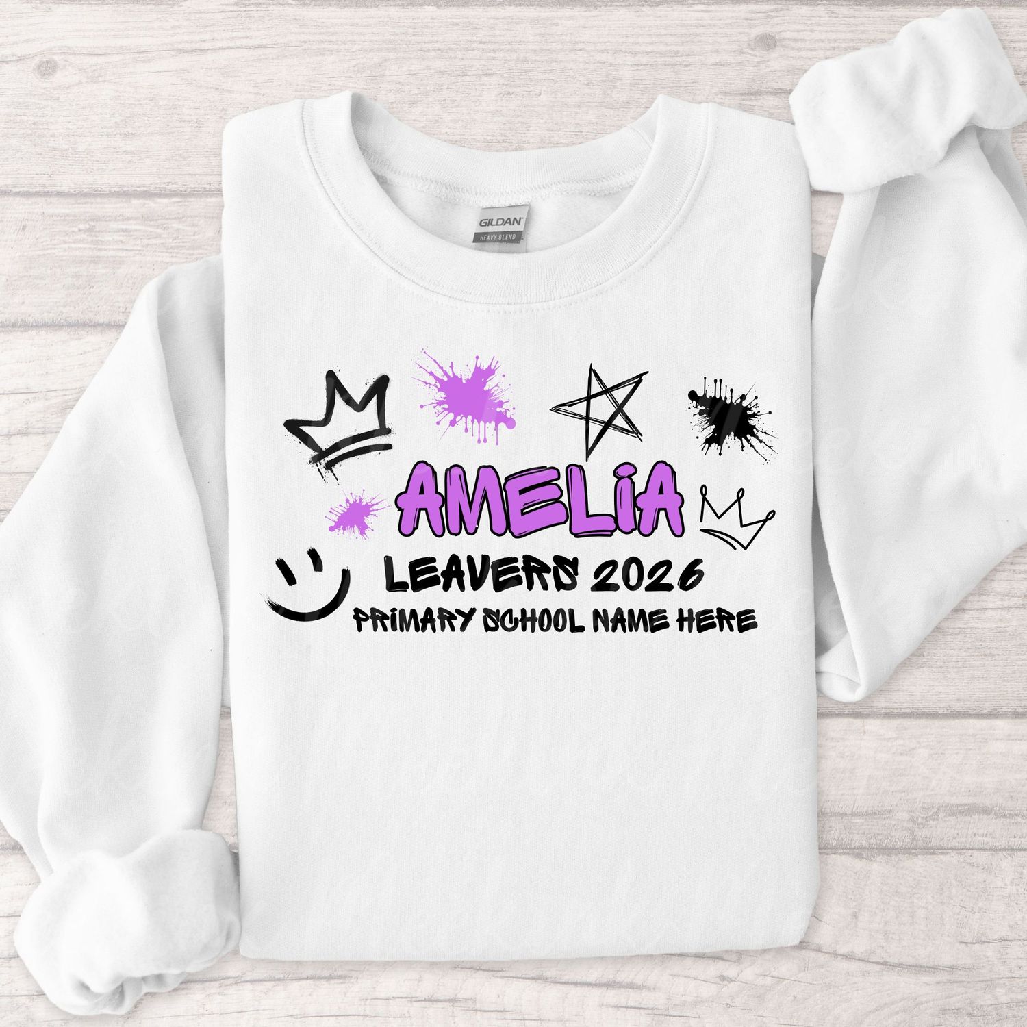 Purple Street Graffiti School Leavers 2026 DTF