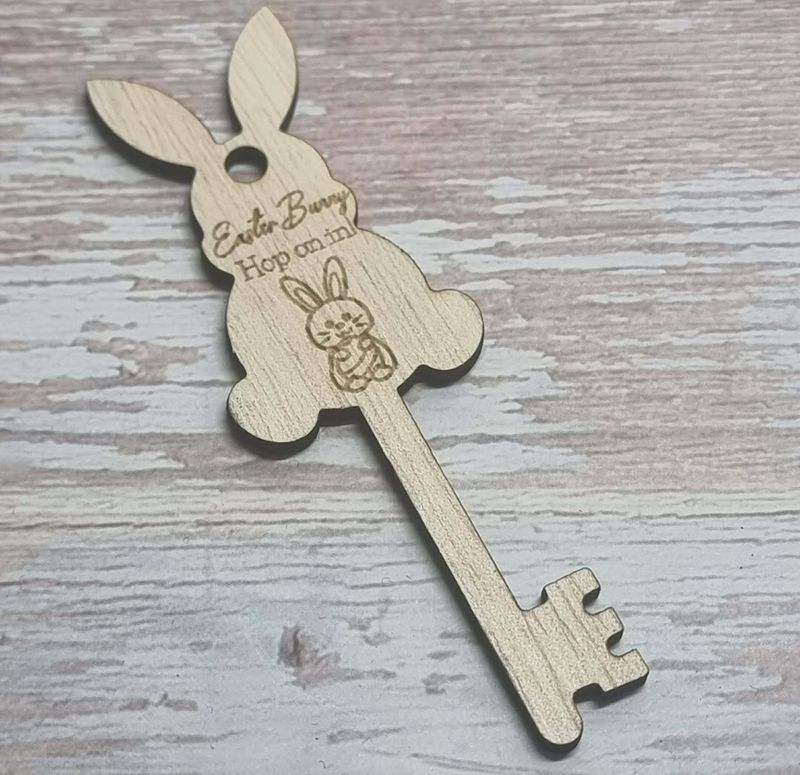 Full Bunny Body Easter Key 3mm Plywood Blank