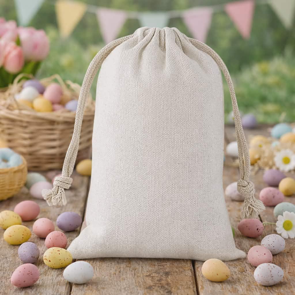 Cotton Mini Bags 10x15cm Drawstring Craft Blank