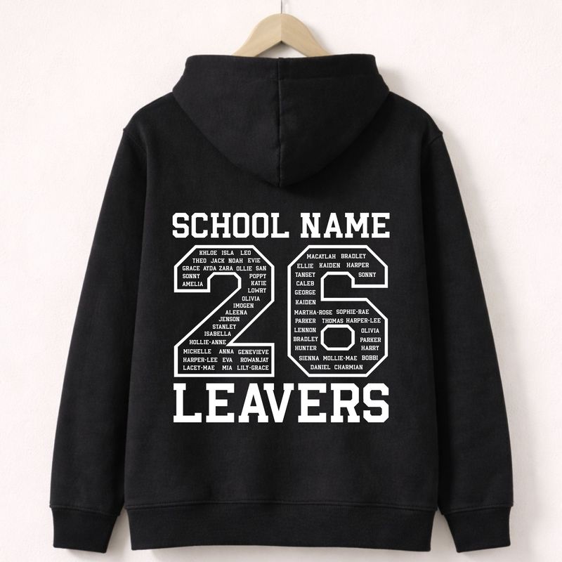 26 Leavers School Leavers With Names DTF