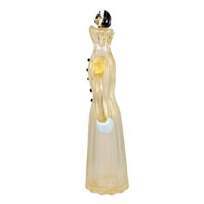 Figürliche Karaffe mit Stöpsel &amp; Goldflimmer-Einschlüssen, A.Ve.M. Entw. Anzolo Fuga um 1956