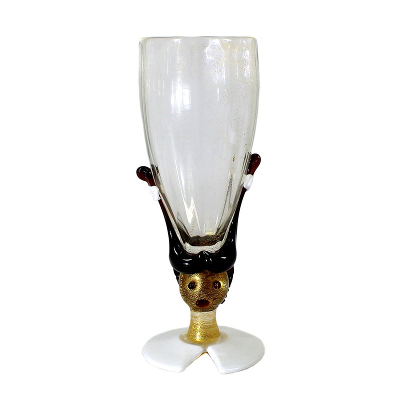 1 of 6. Free-form wine glass with figurative appliqués, A.Ve.M. Design by Anzolo Fuga