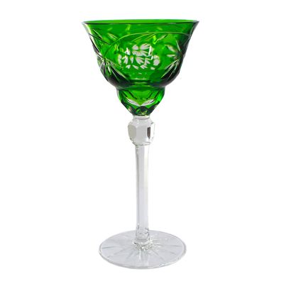 Grüner Überfangrömer mit Zierschliffdekor, Rohrbach &amp; Böhme um 1925-30