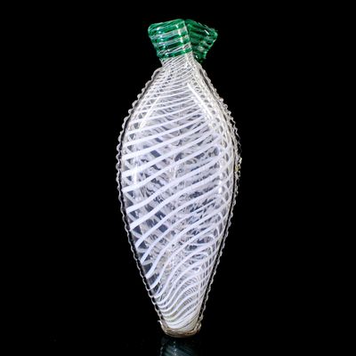 Doppelflasche sogenannte Gimmel Flask mit Fadendekor, 19.Jh.