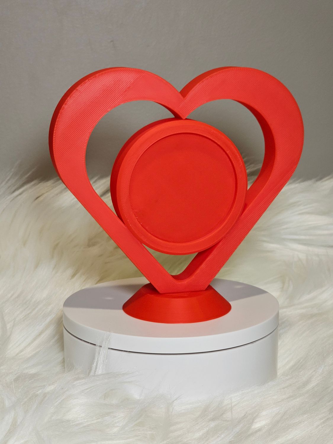 3D Red Heart Picture Frame