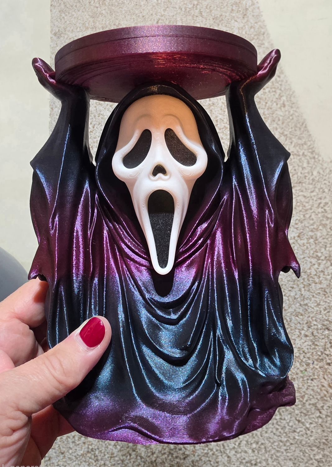 3D Ghostface Candle Holder