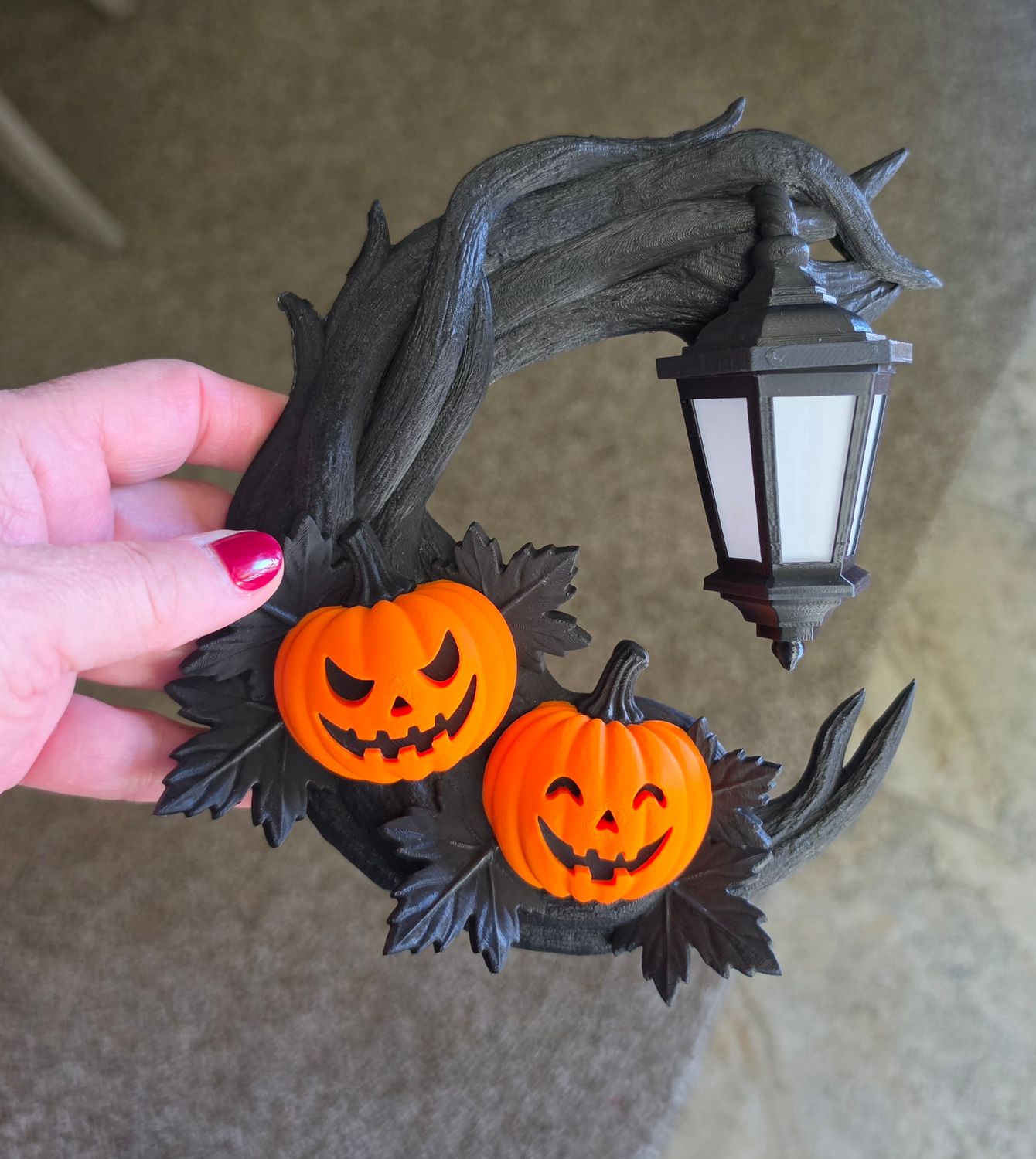 3D Pumpkin Lantern Sign