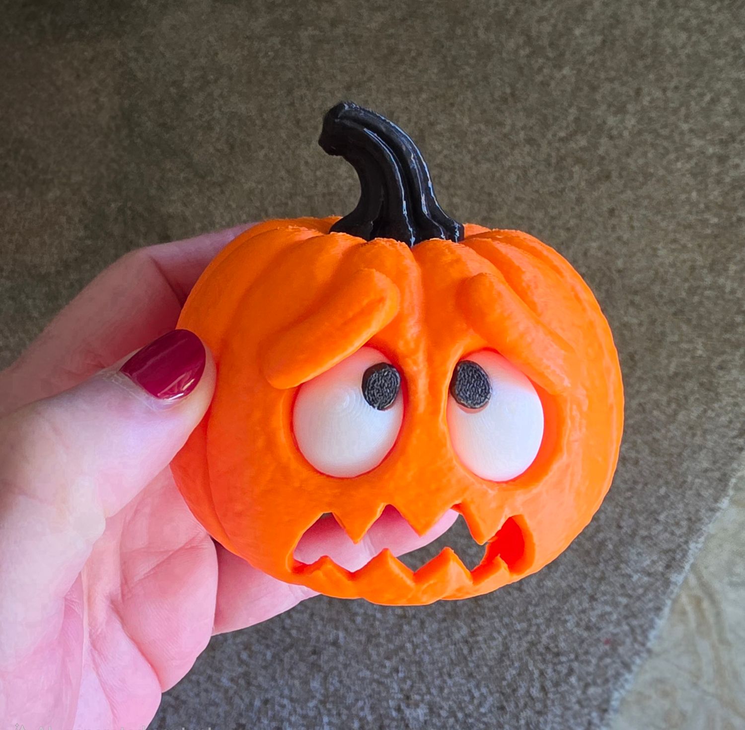 3D Pumpkin Crazy Eye Tealight Holder
