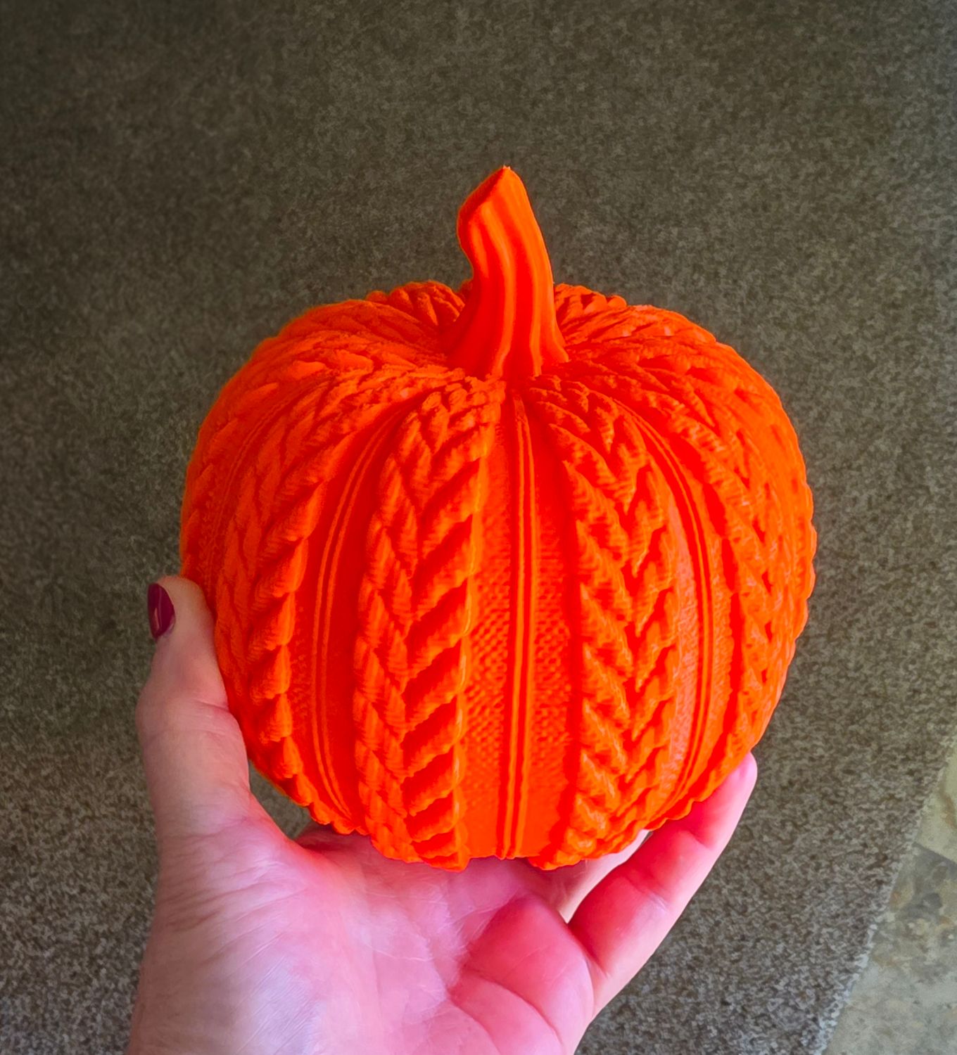3D Large Knitted Pumpkin Decor