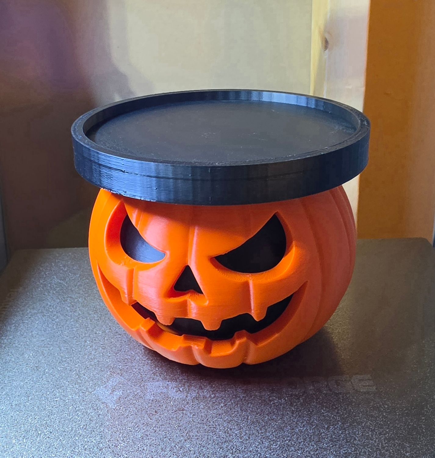 3D Pumpkin Face Candle Holder