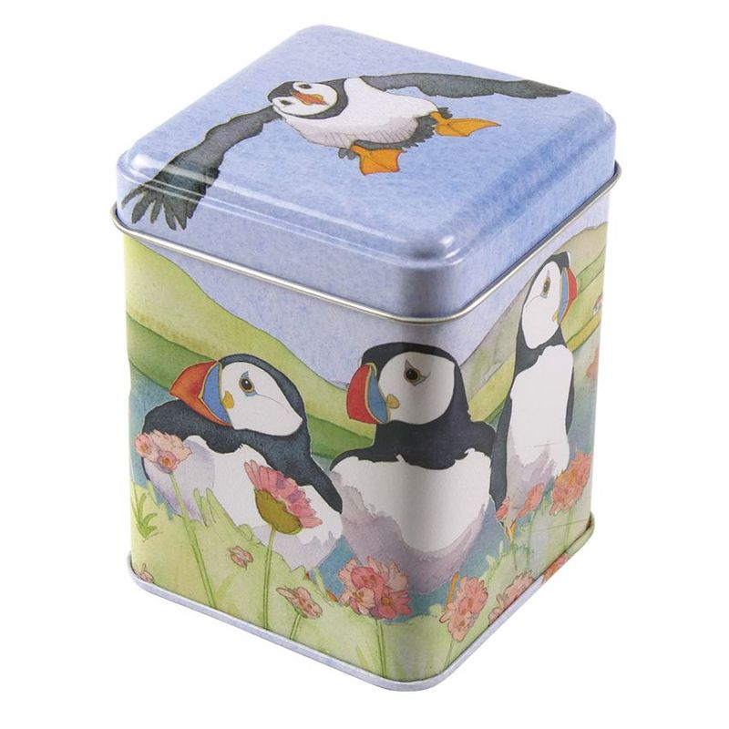 Sea Thrift Puffins 100gm Tin by Emma Ball