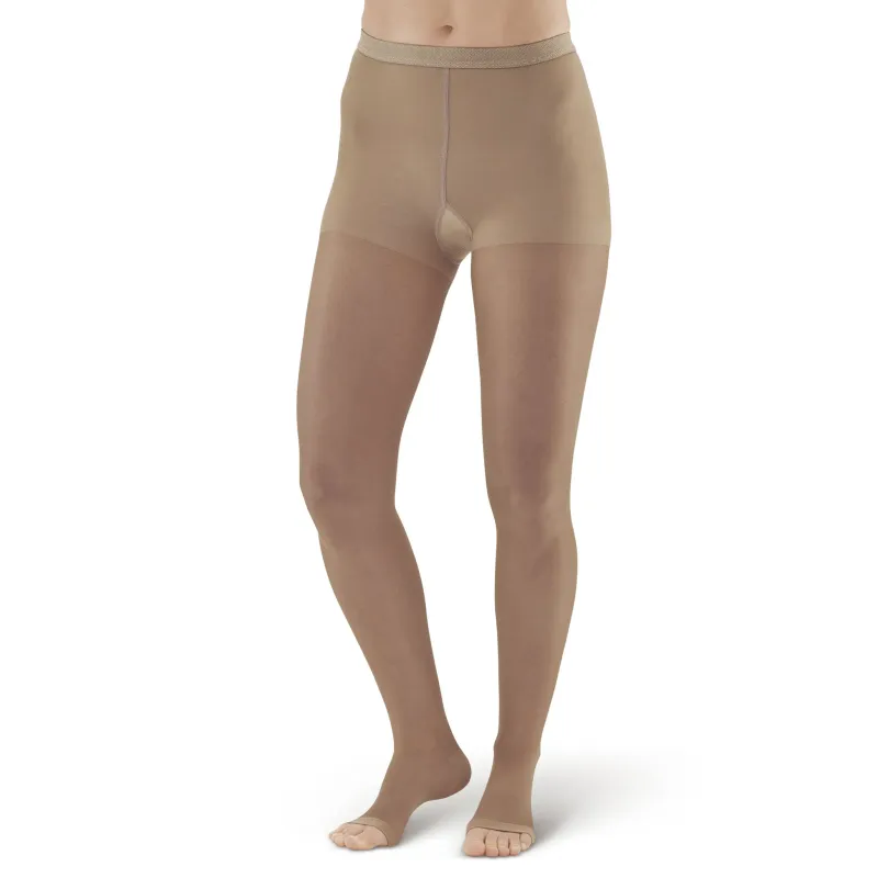AMES WALKER 20-30mmHg PANTYHOSE  OPEN TOE