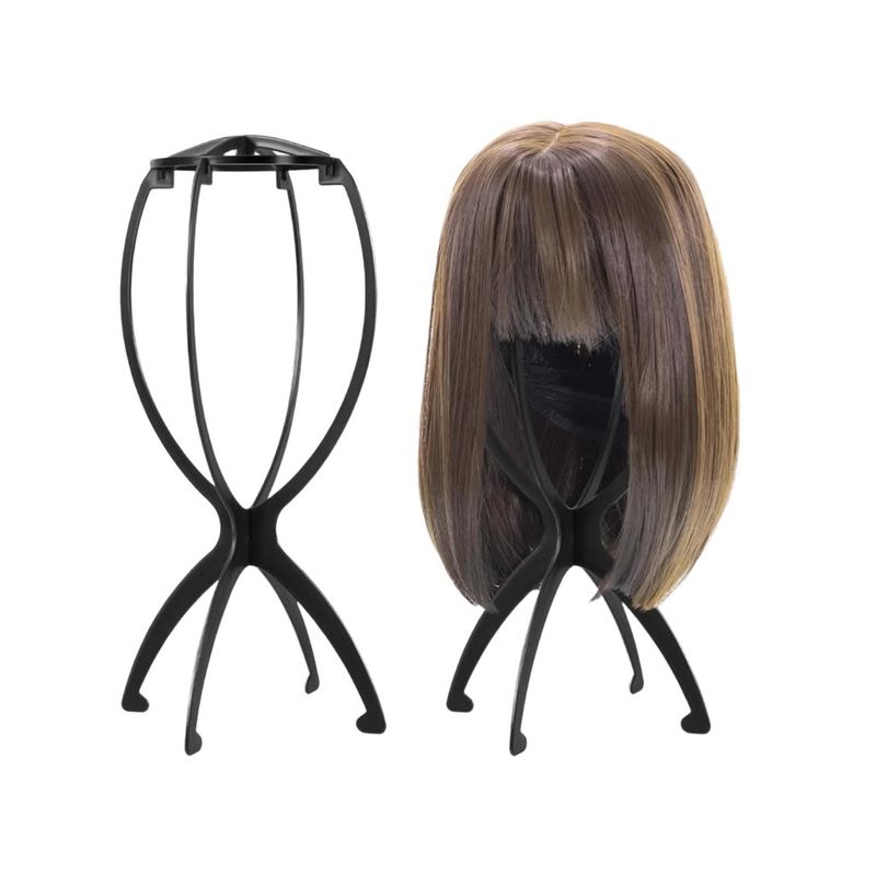 Plastic Wig Stand - Black