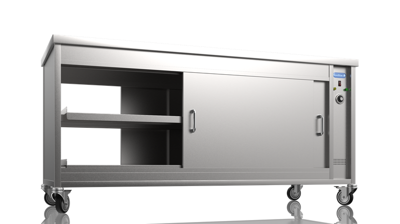 Pass Through Hot Cupboard – 1800 on castors