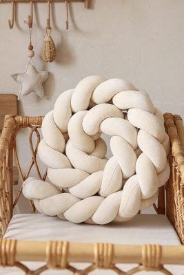 Βελούδινη Πάντα Πλεξούδα (200-15εκ.) - Cream