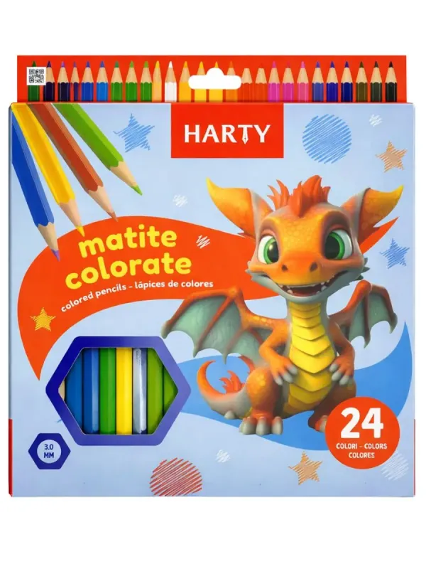 Colores Harty Hexagonales 3mm (Caja con 24 pzas)