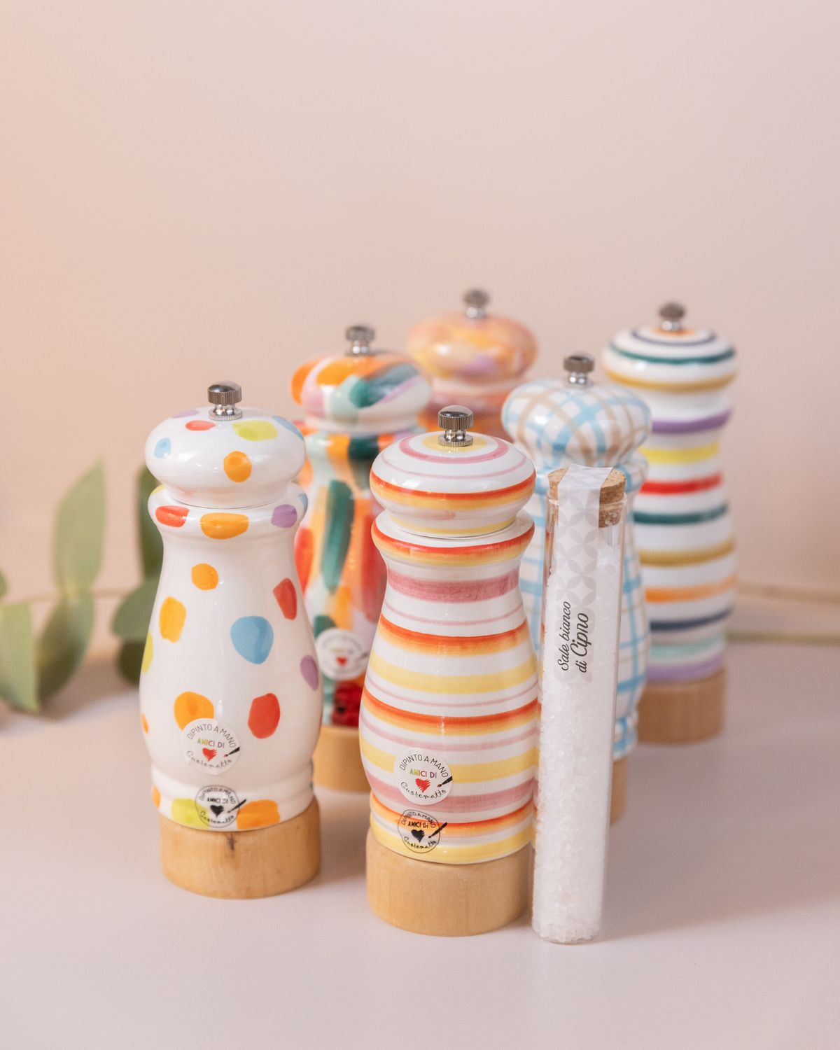 BOMBONIERA MACINASALE IN PORCELLANA DECORATA