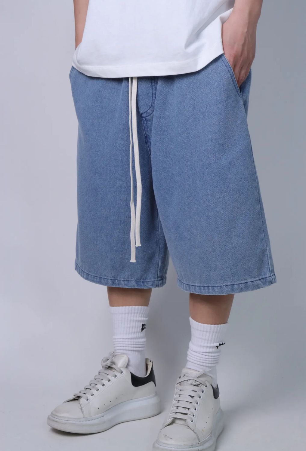 Pantaloncini jeans Premium denim blu