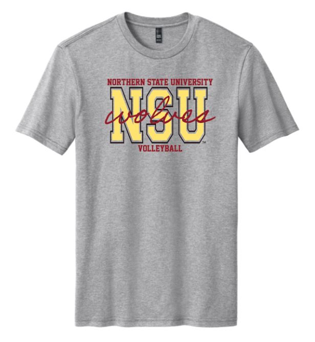 NSU Wolves Volleyball Stacked