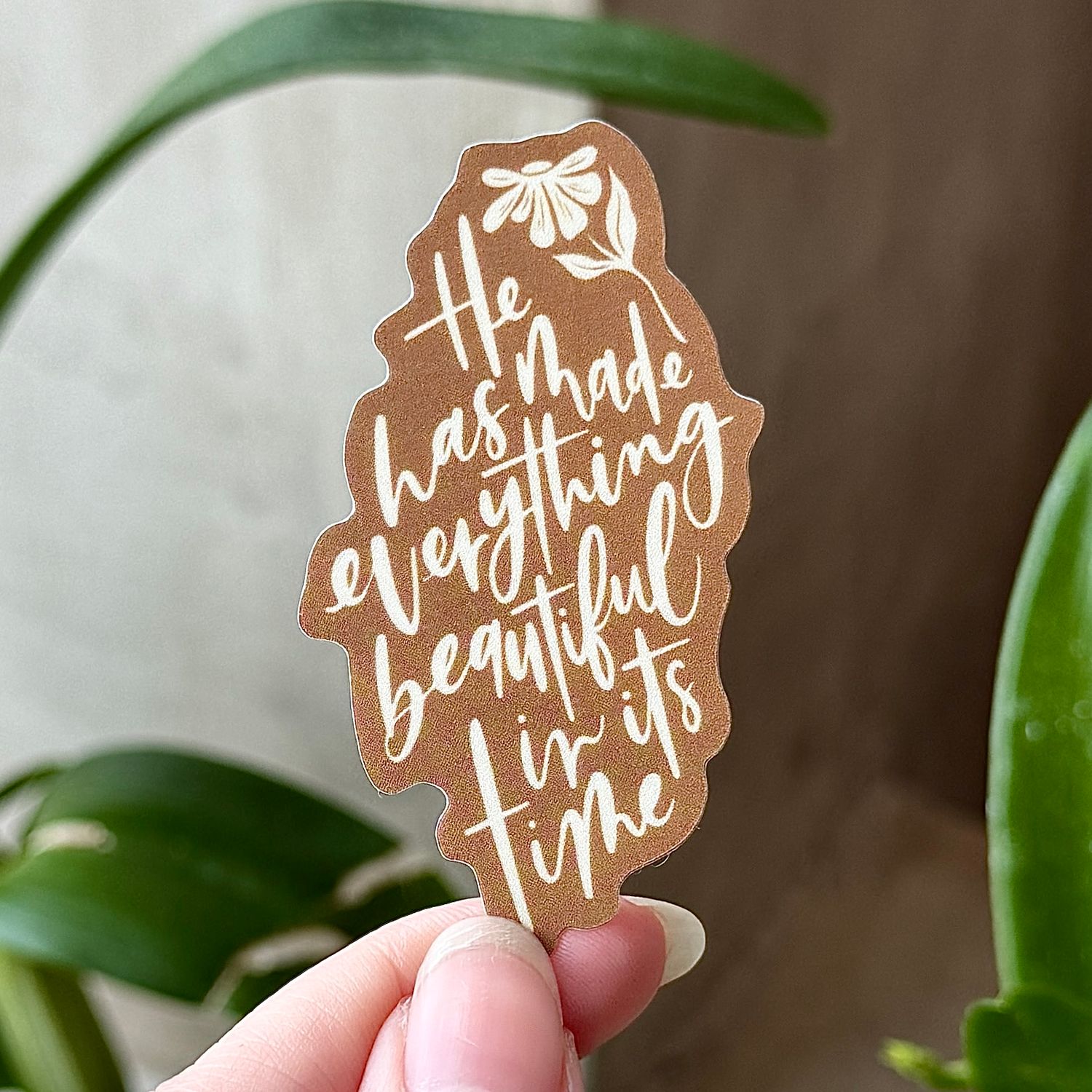 Ecclesiastes 3:11 Sticker (Cocoa)
