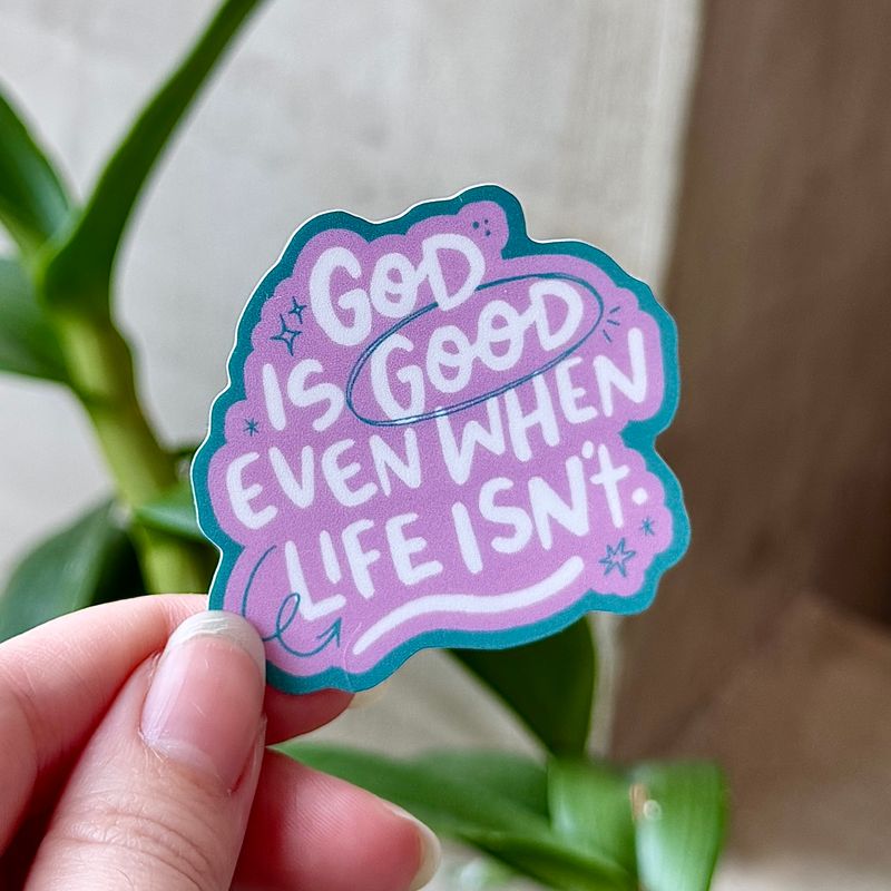 God is Good Sticker (Grape Juice)
