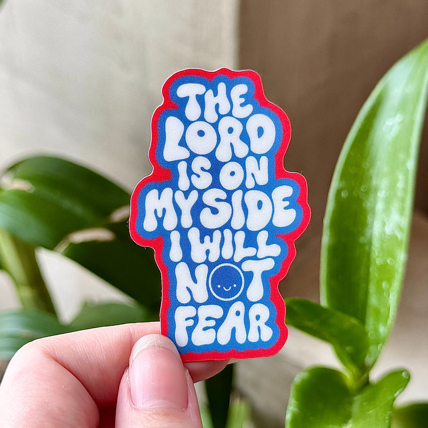 Psalm 118:6 Sticker (Blue Soda)