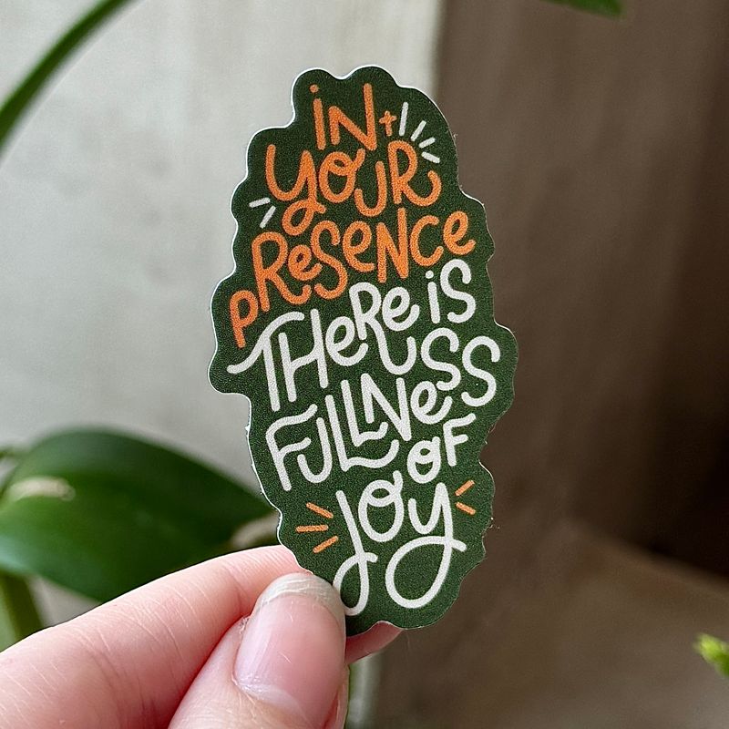 Psalm 16:11 Sticker (Vine Green)