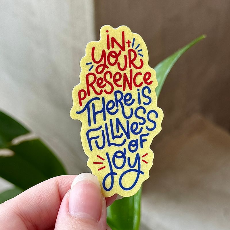 Psalm 16:11 Sticker (Butter Yellow)