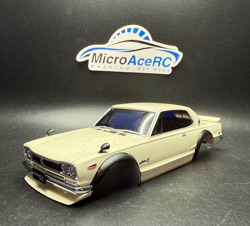 Kyosho Mini-z Body ASC NISSAN Skyline 2000GT-R (KPGC10) Tuned White MZP466W Used